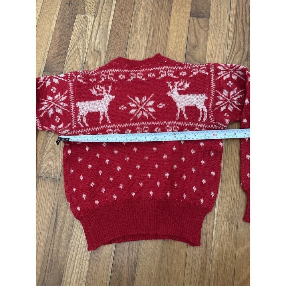 Vintage Jantzen Ski Sweater Women's Red Size 38 XS - Picture 5 of 6